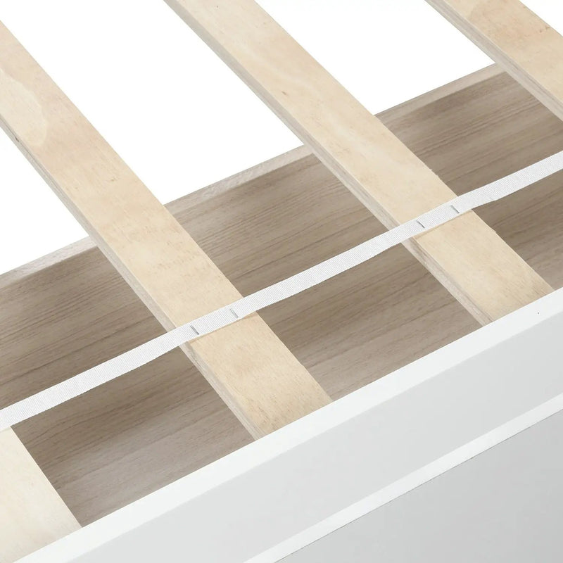 Platform Storage Bed Wood Bed Frame With Two Drawers And Headboard by HouseOfZazla
