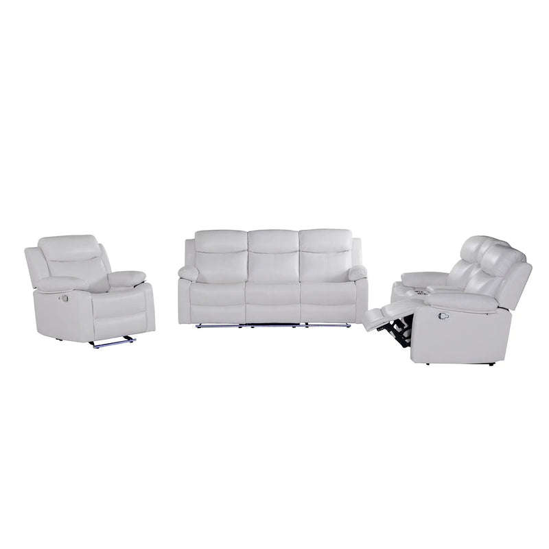 Blanche - Reclining Set With LED Lights, Speaker by Unique Piece Furniture