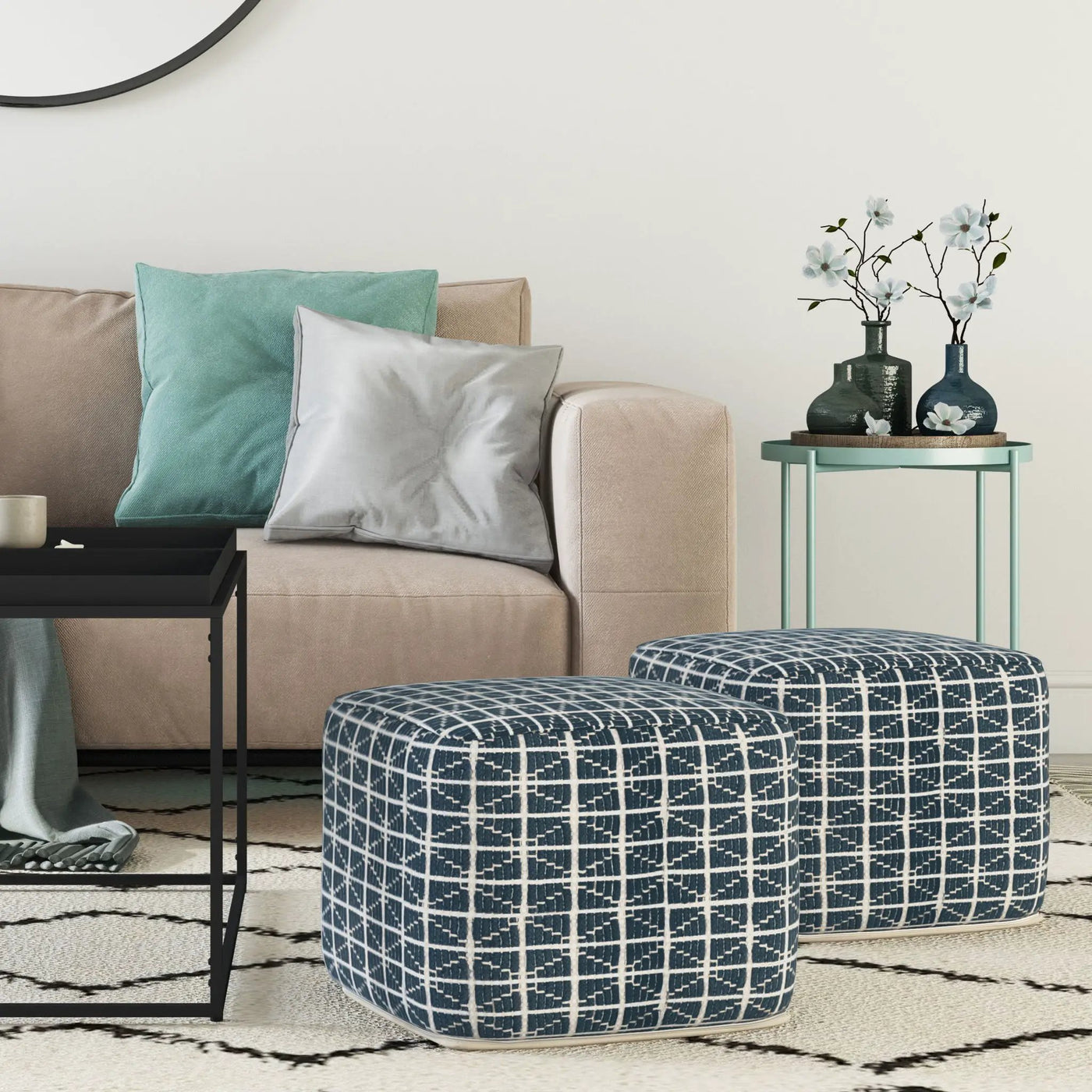 Noreen - Upholstered Square Pouf by Unique Piece Furniture