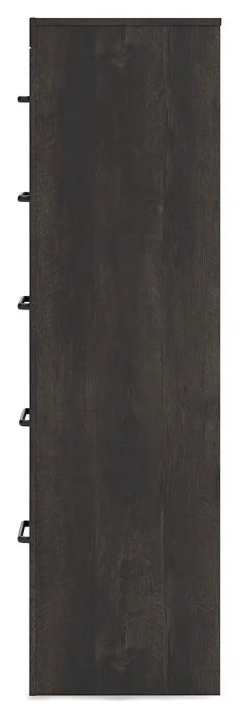 Hollivern - Five Drawer Chest - Dark Gray by Unique Piece Furniture