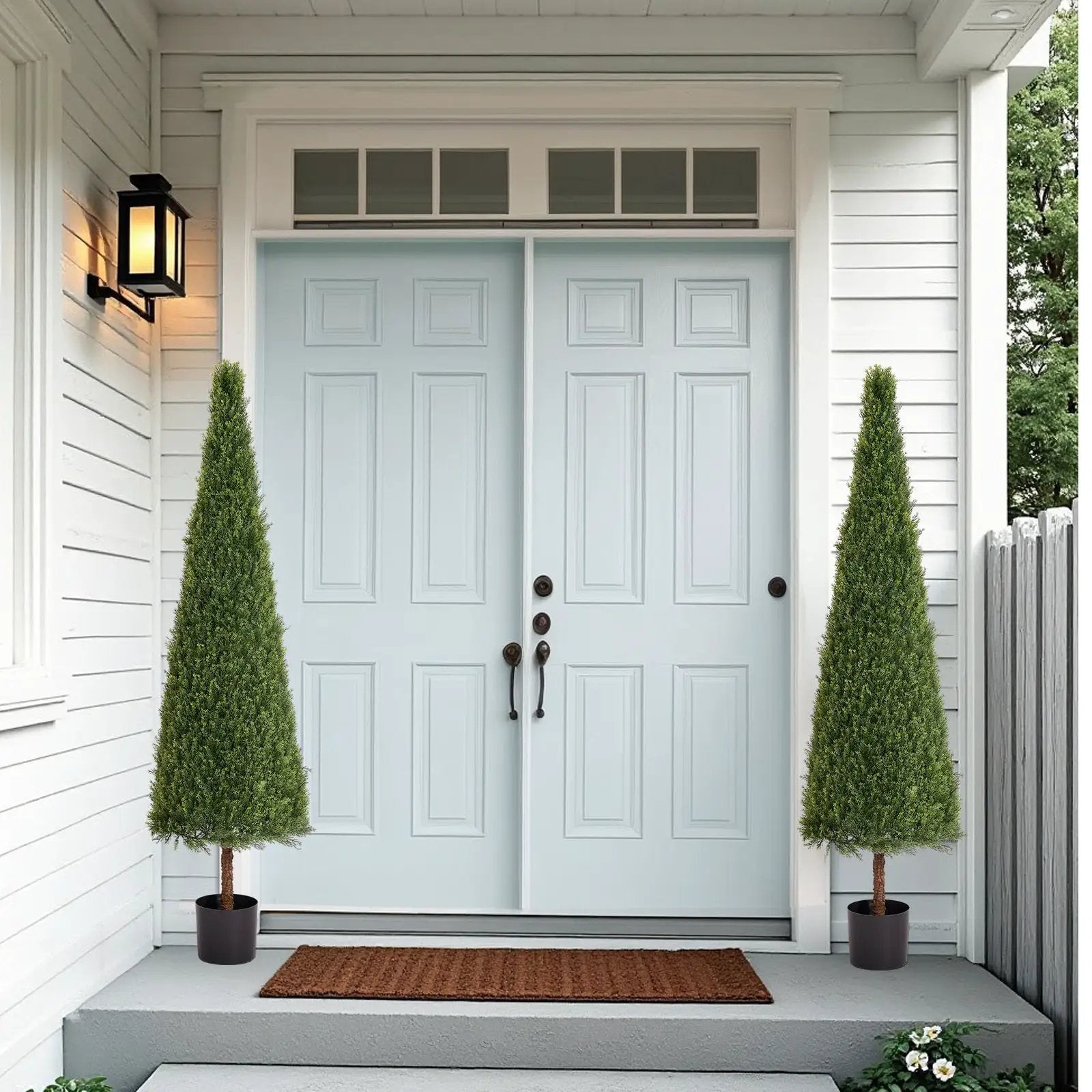 6FT Artificial Conical Topiary Tree UV Resistant Faux Cedar by HouseOfZazla