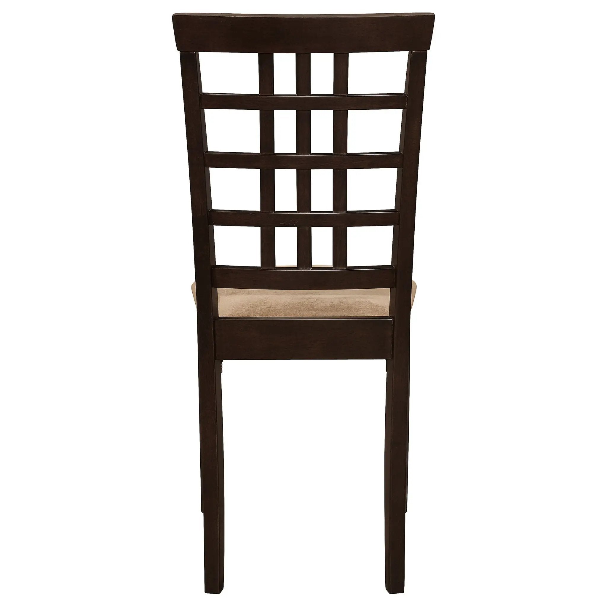 Kelso Lattice Back Dining Side Chair Cappuccino (Set of 2) by Unique Piece Furniture
