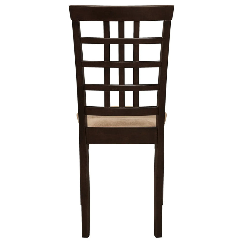 Kelso Lattice Back Dining Side Chair Cappuccino (Set of 2) by Unique Piece Furniture