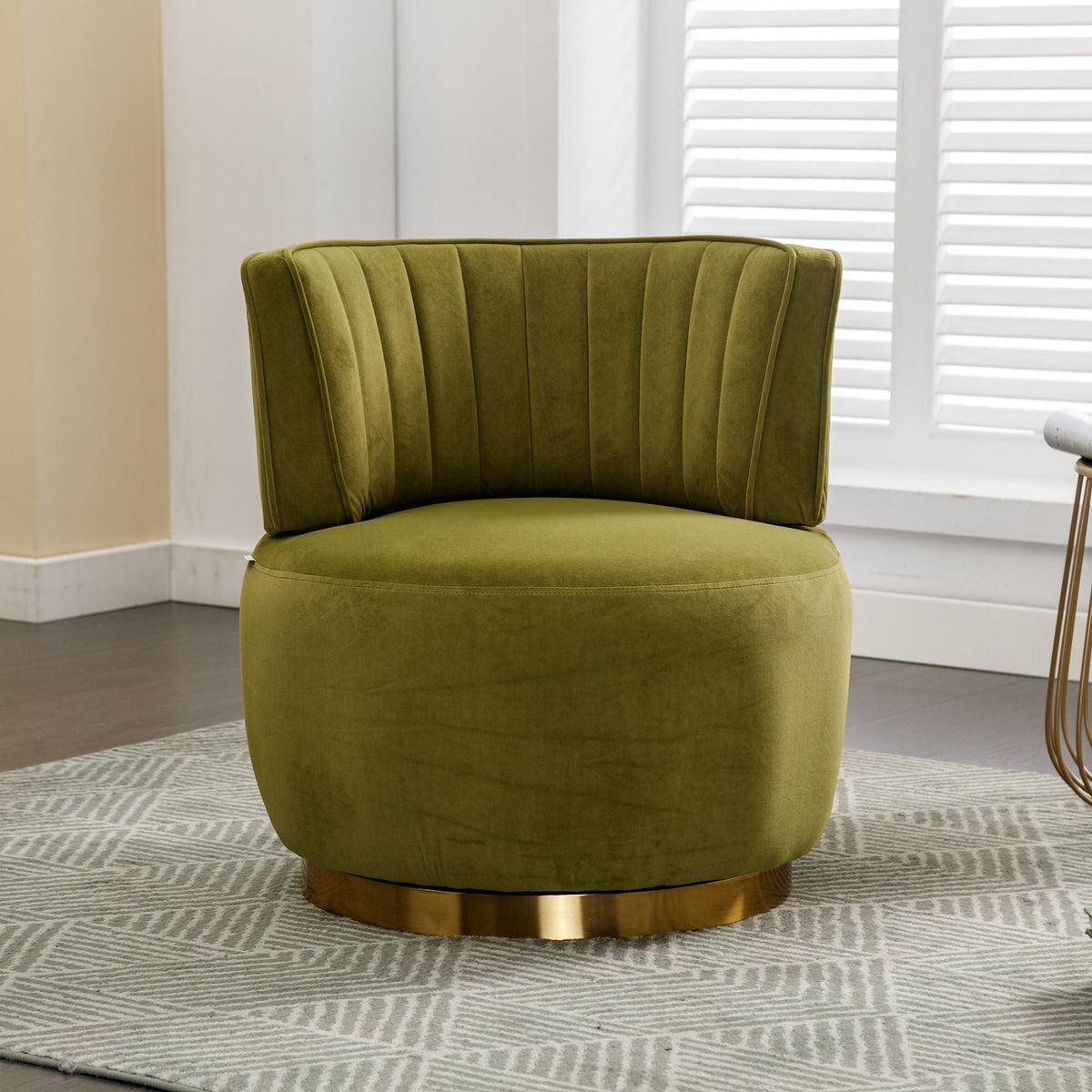 360 Degree Swivel Cuddle Barrel Accent Sofa Chair with Fluffy Upholstery - Multiple Colors, photo 14 of 25