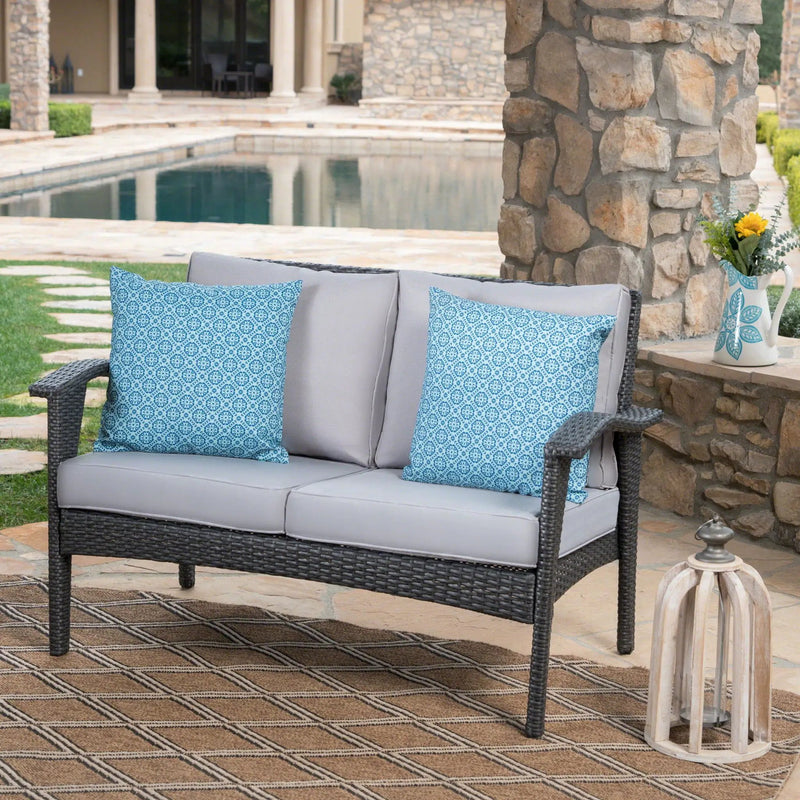 Honolulu Loveseat - Gray / Silver by HouseOfZazla