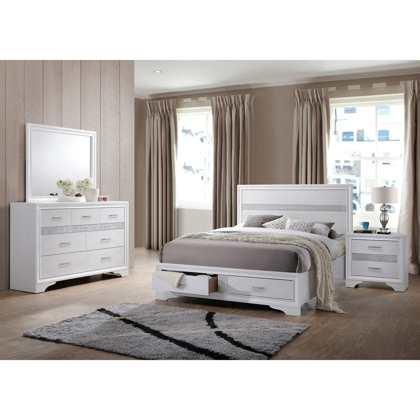 Corbin - Glittering Bedroom Set by HouseOfZazla