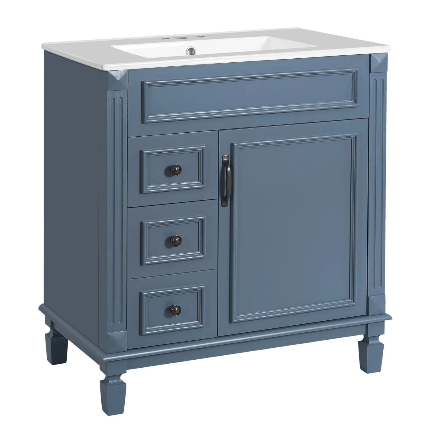 Bathroom Vanity With Sink, Cabinet With 2 Drawers And Adjustable Shelf by HouseOfZazla