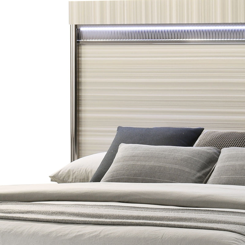 Leonor - Bed With LED Headboard And Footboard by HouseOfZazla