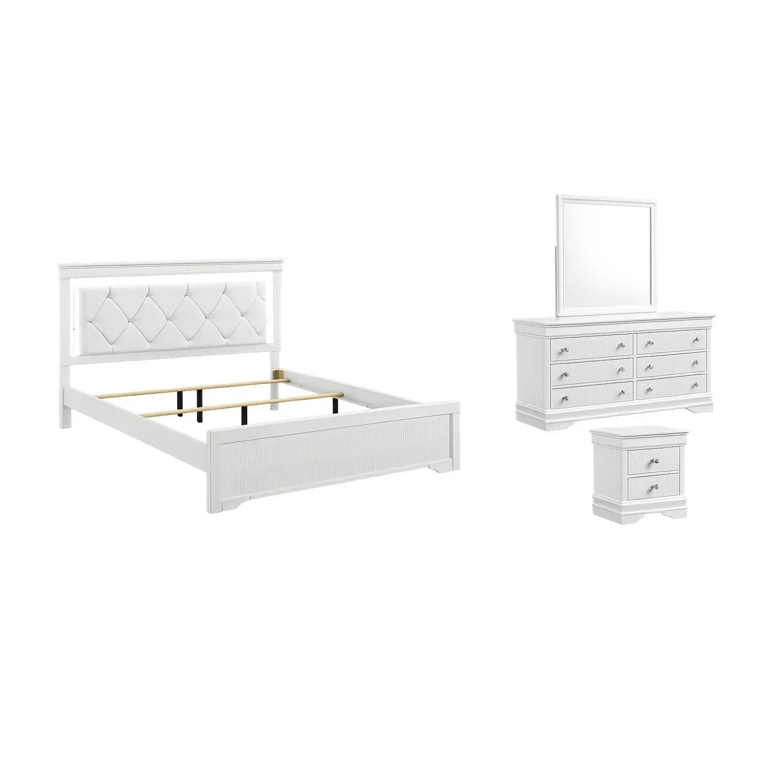 Blaze - Bedroom Set With LED Headboard by HouseOfZazla