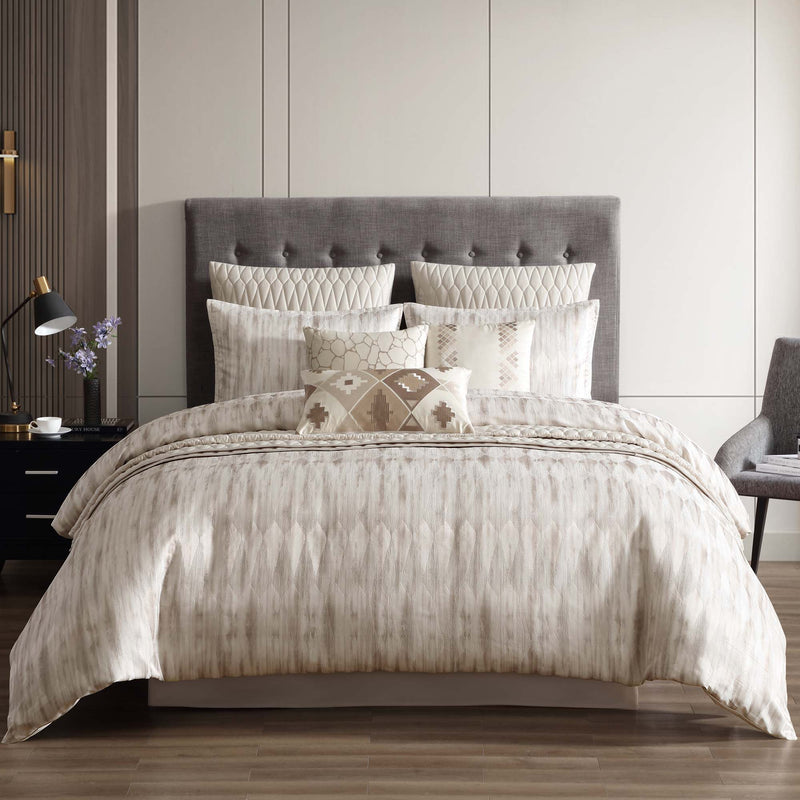Milan 10 Piece Queen Comforter Set with Matching Coverlet - Neutral, photo 2 of 8