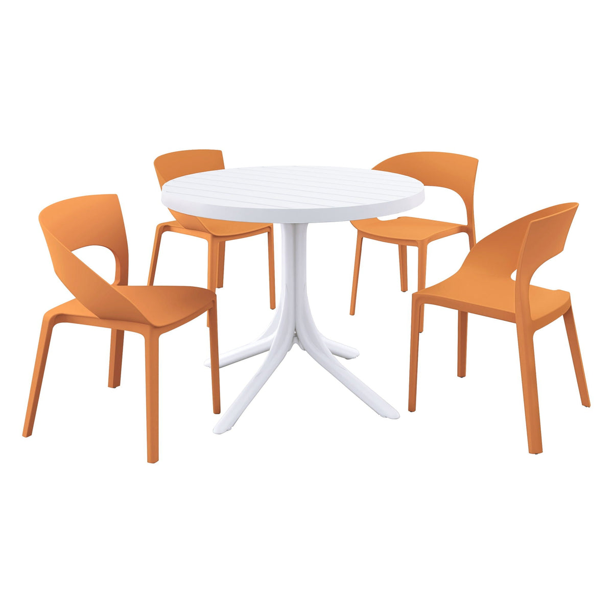 4 Piece Set Of Modern Designed Single Chairs With Round Table, photo 5 of 14