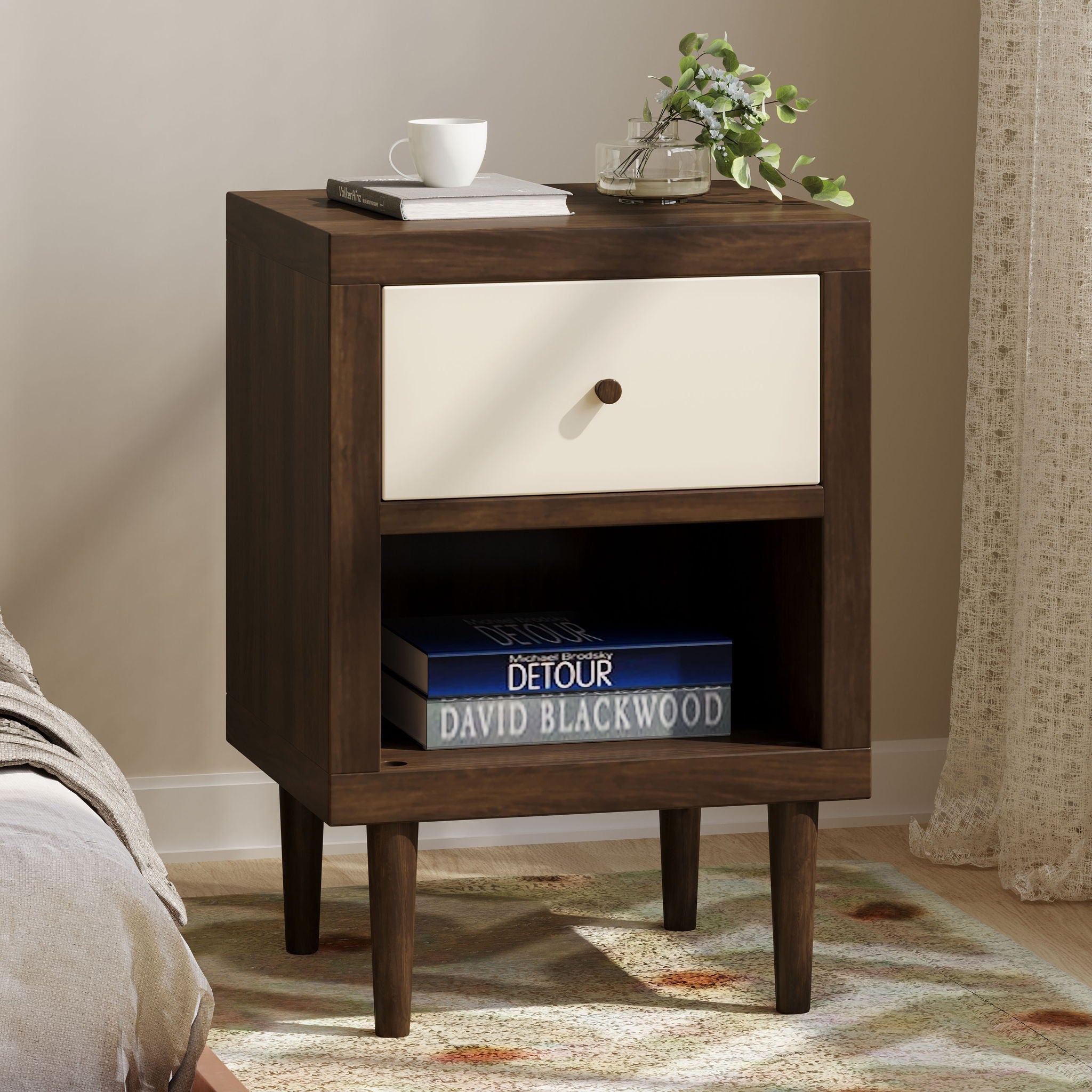 Nystrom Single Drawer Nightstand by HouseOfZazla