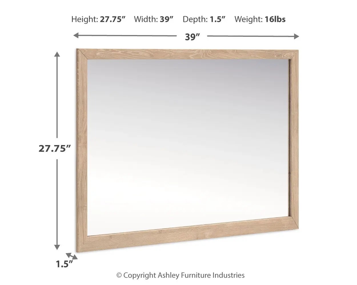 Cielden - Bedroom Mirror - Tan by Unique Piece Furniture