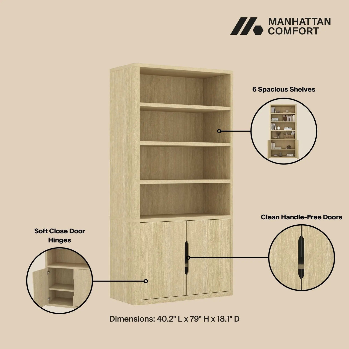 Rivington - Modern Bookcase Cabinet by HouseOfZazla