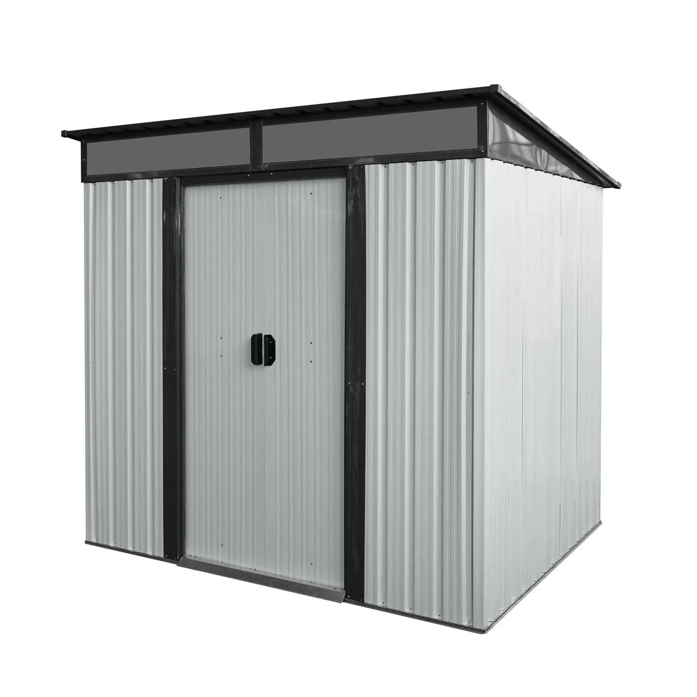Outdoor Metal Storage Shed And Transparent Plate For Garden, Lawn by HouseOfZazla
