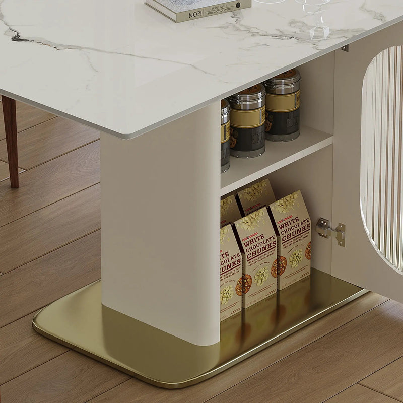Dining Table Set With Storage, Includes Chairs For Kitchen by HouseOfZazla