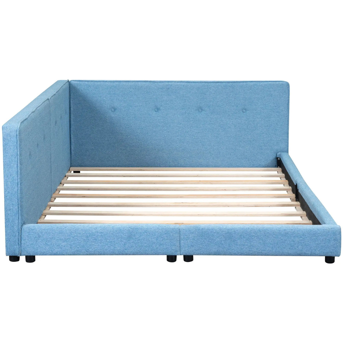Modern Upholstered Platform Bed With USB Ports And LED Belt by HouseOfZazla