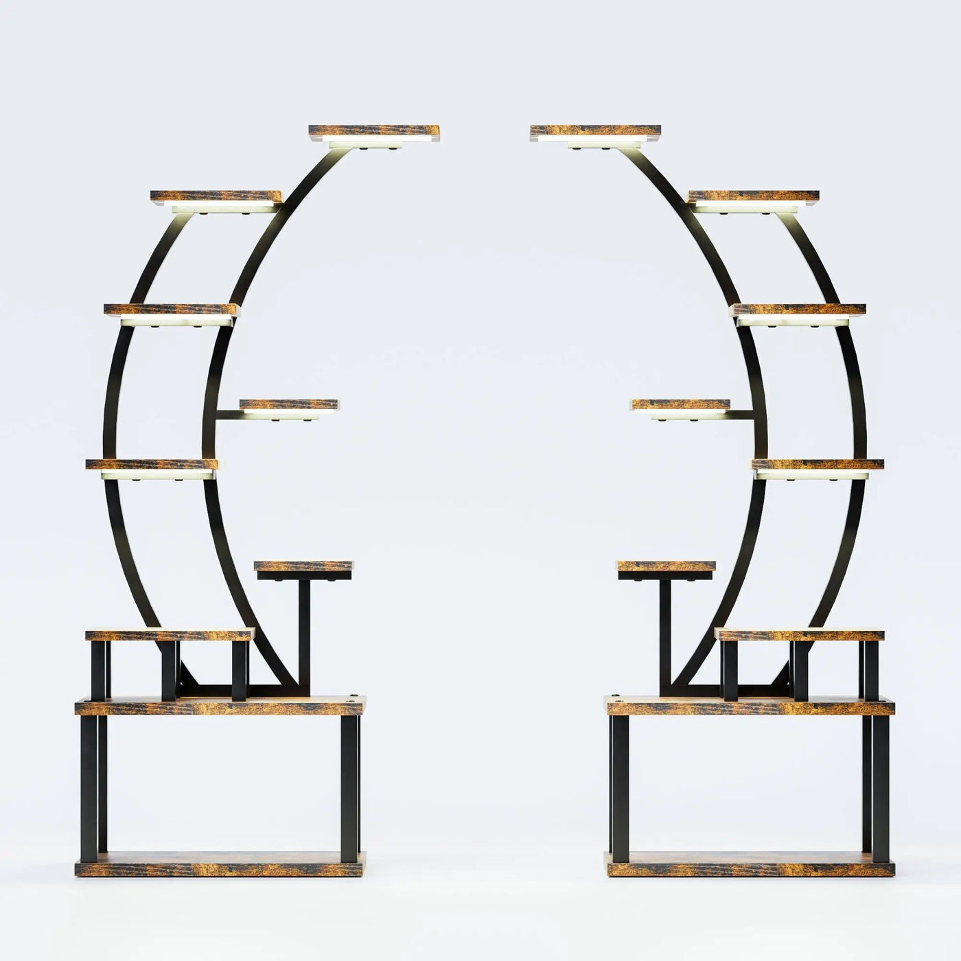 9 Tiered Indoor Plant Stand With 5 Adjustable Grow Lights by HouseOfZazla