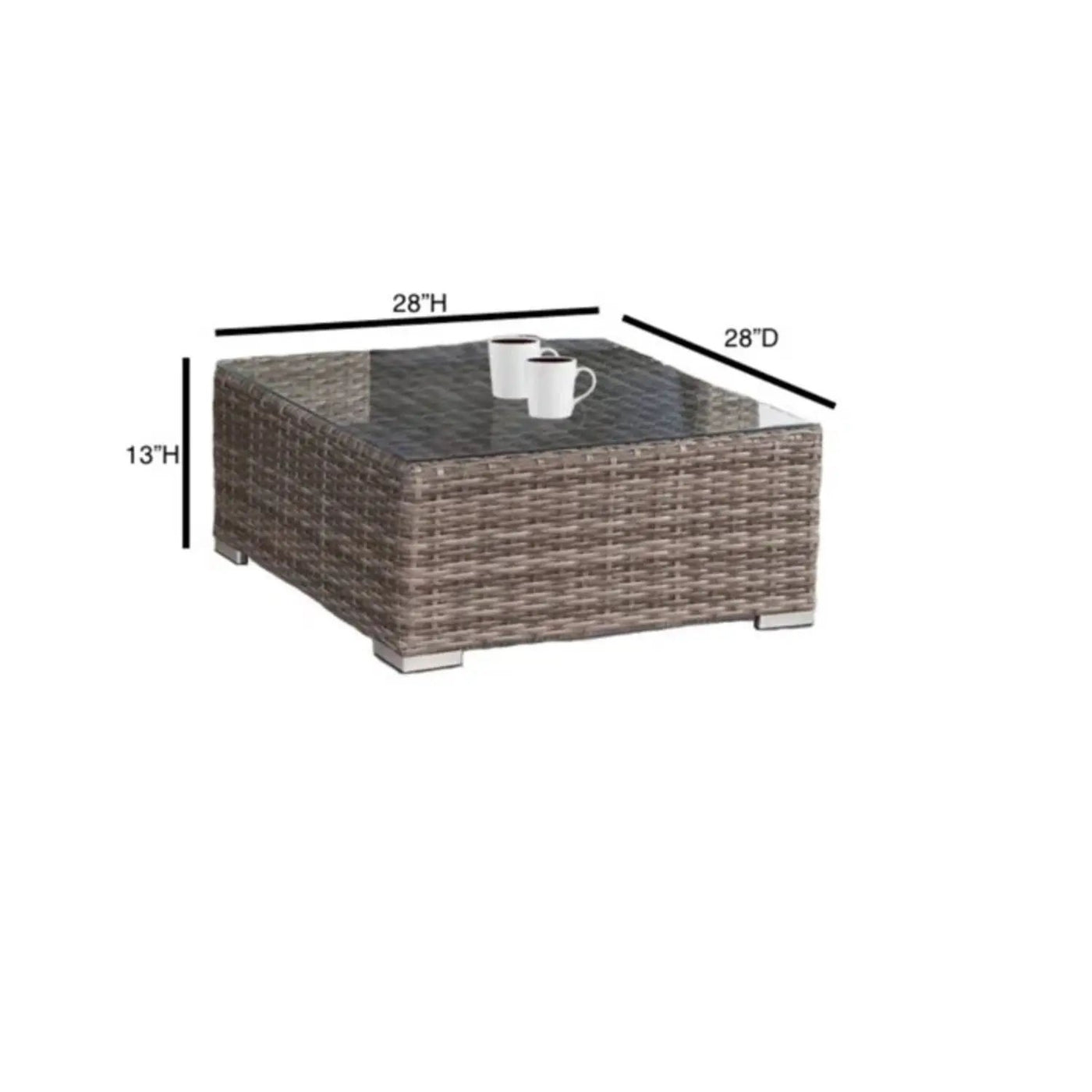 Modern Patio Rattan Sectional Set With Cushions by Unique Piece Furniture