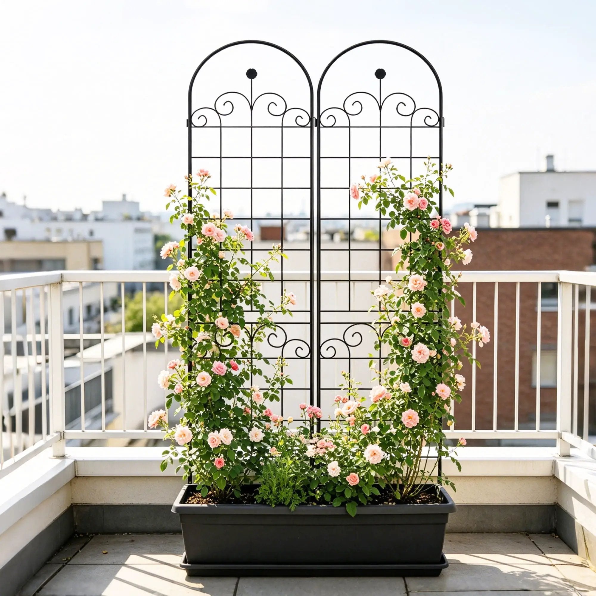Metal Garden Trellis For Climbing Plants Outdoor Rustproof Plant Support Rose Trellis Netting Trellis by Unique Piece Furniture