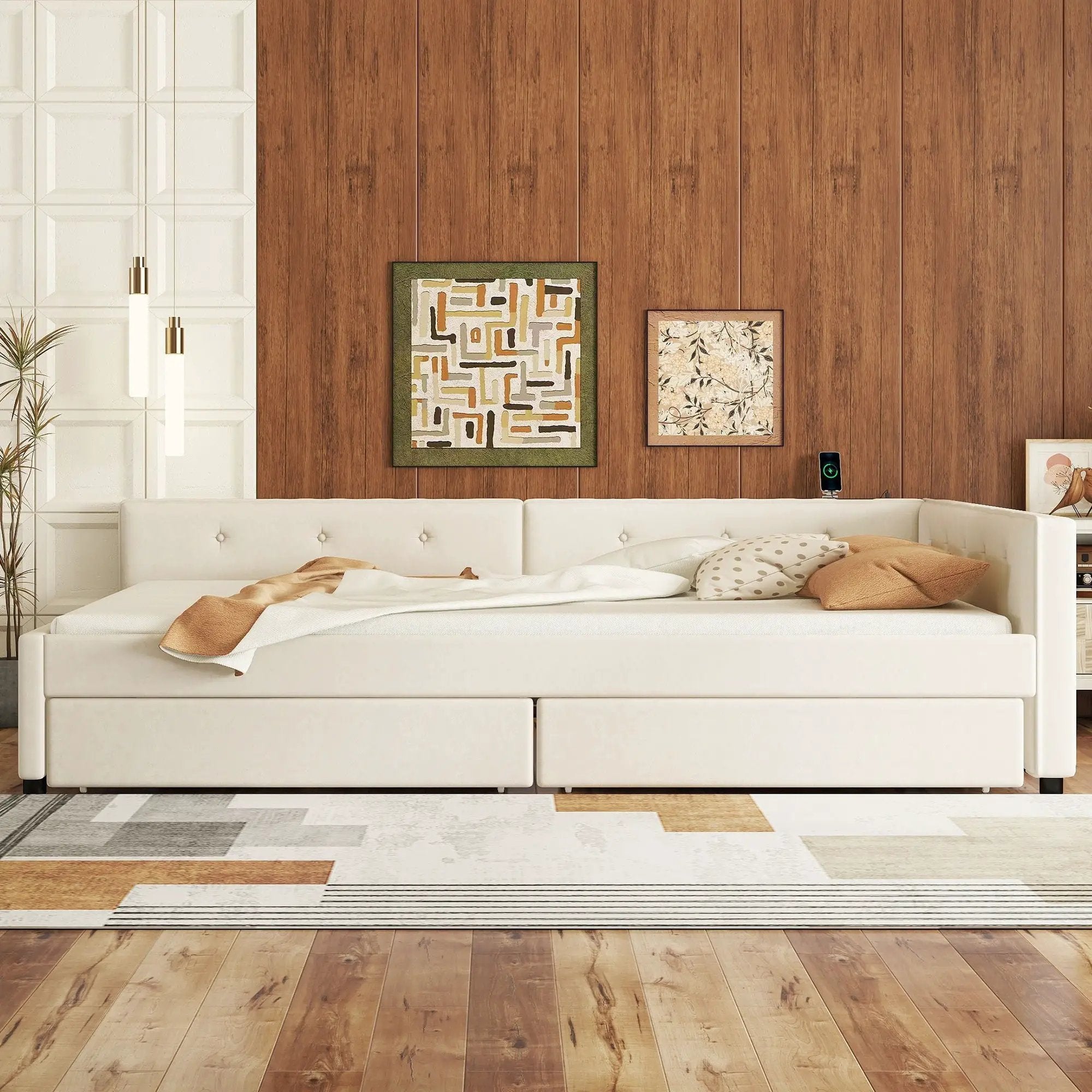 Platform Bed With USB Ports by HouseOfZazla