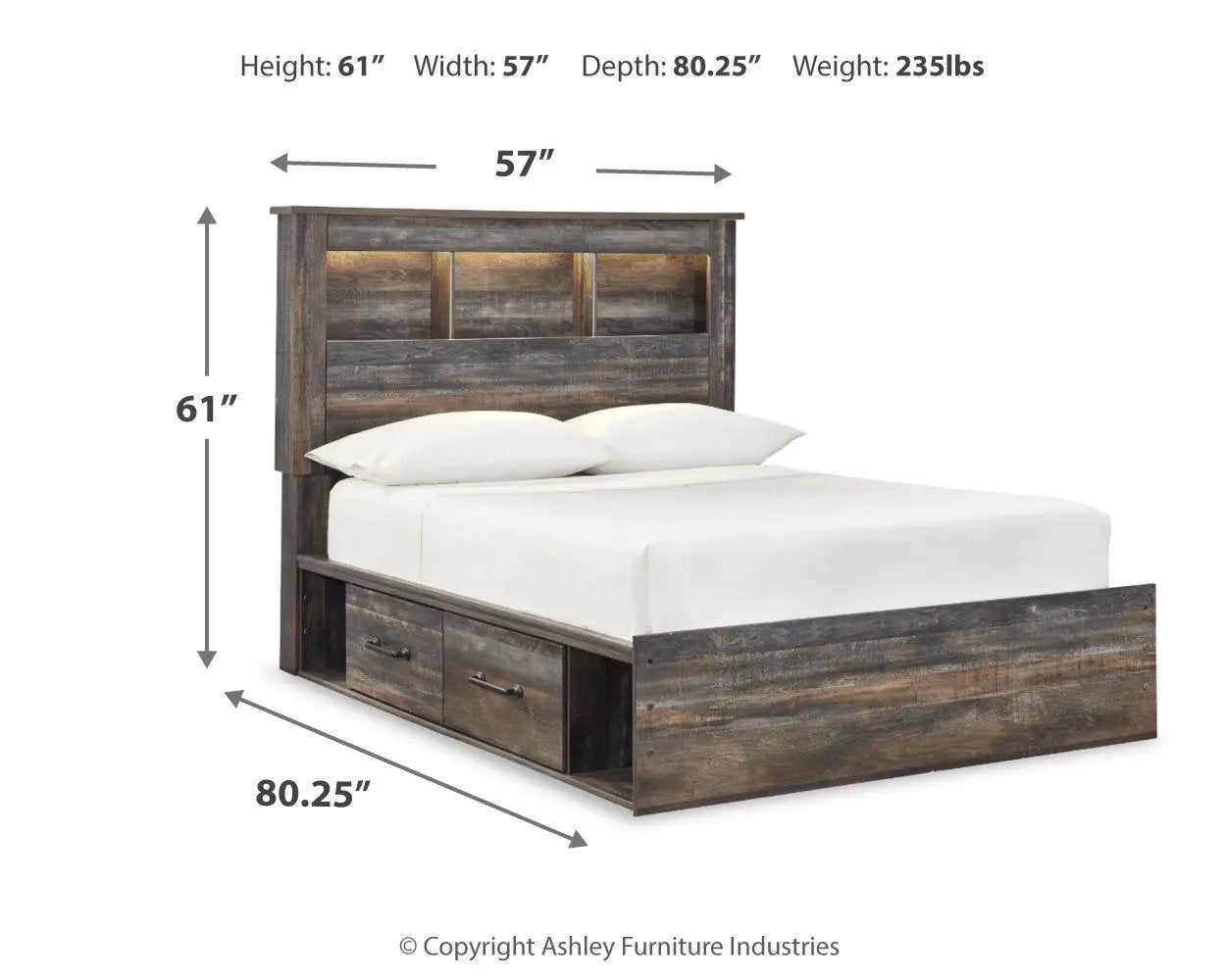 Drystan - Panel Bookcase Bed by Unique Piece Furniture