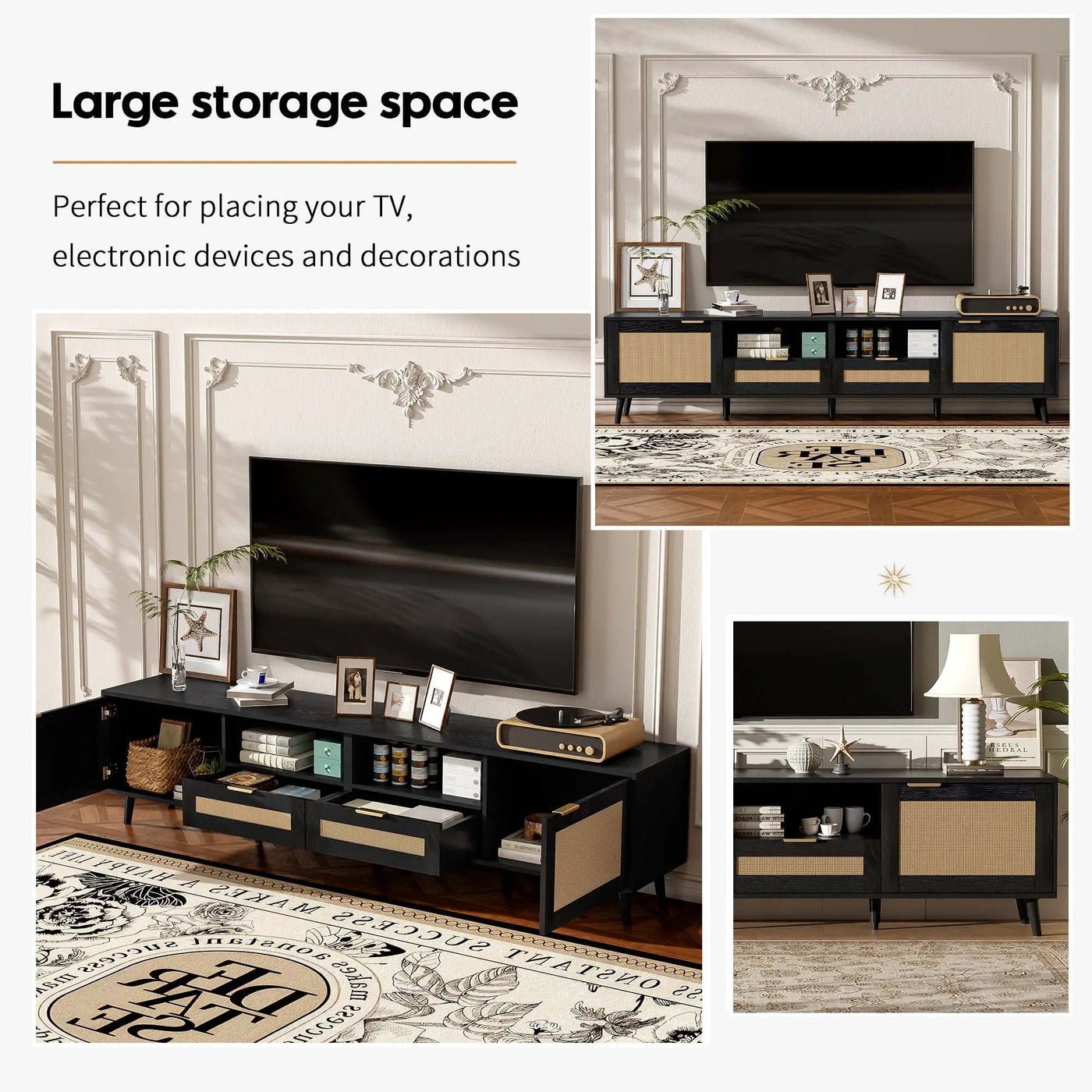 TV Stand, Media Console With Cable Management by Unique Piece Furniture