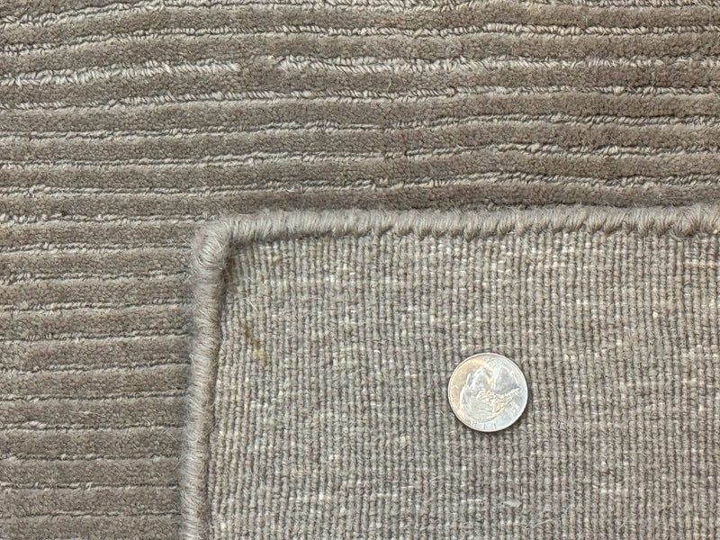 Tibetan Rug 8x10 Taupe Handmade Wool Modern Contemporary Carpet by Jewel Rugs