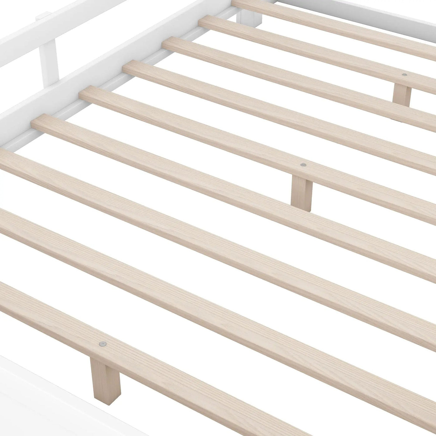 Wood Platform Bed With Built In LED Light, Storage Headboard And Guardrail by HouseOfZazla