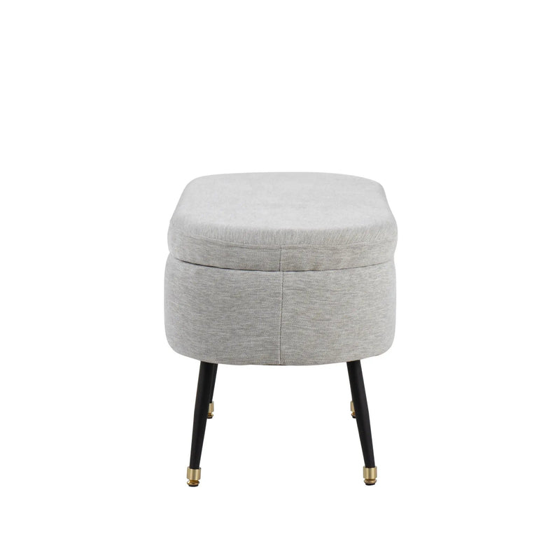 Harvey - Contemporary Storage Bench - Black / Light Gray by HouseOfZazla