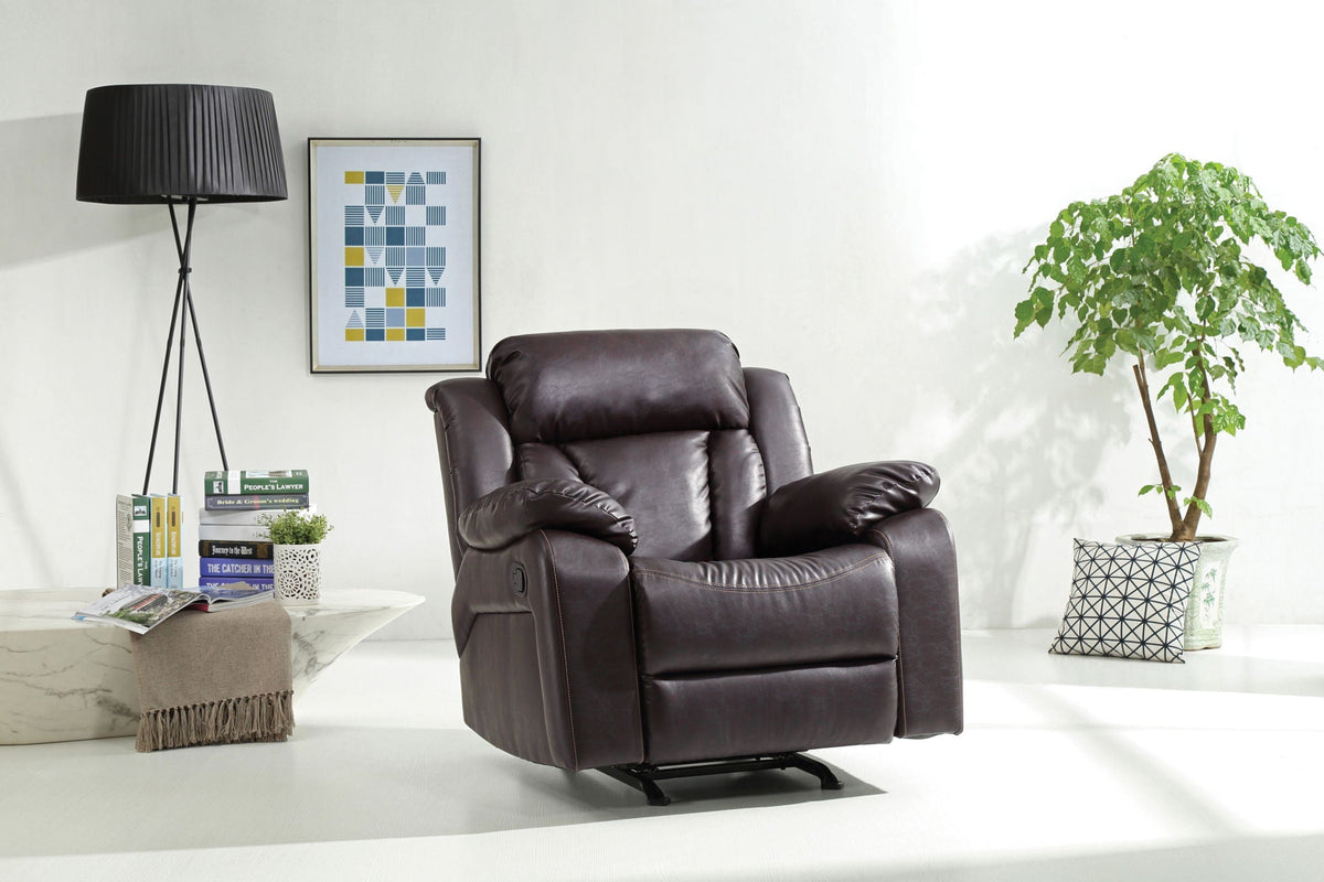 Comfortable Rocking Motion Recliner Chair with Rocking Feature - Dark Gray, White, Black, or Dark Brown, photo 3 of 21