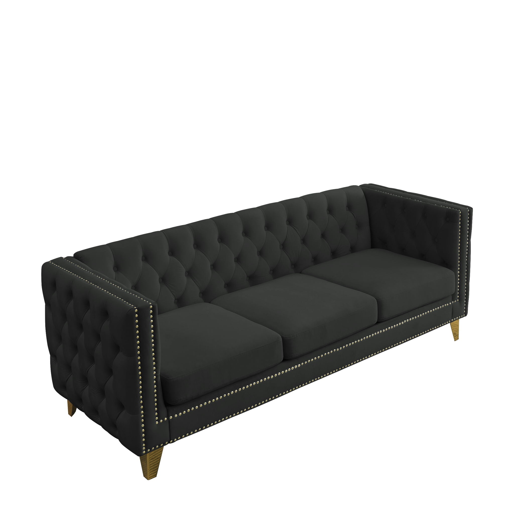 Modern Sofa With Button Tufting, Upholstered Couch For Living Room by HouseOfZazla