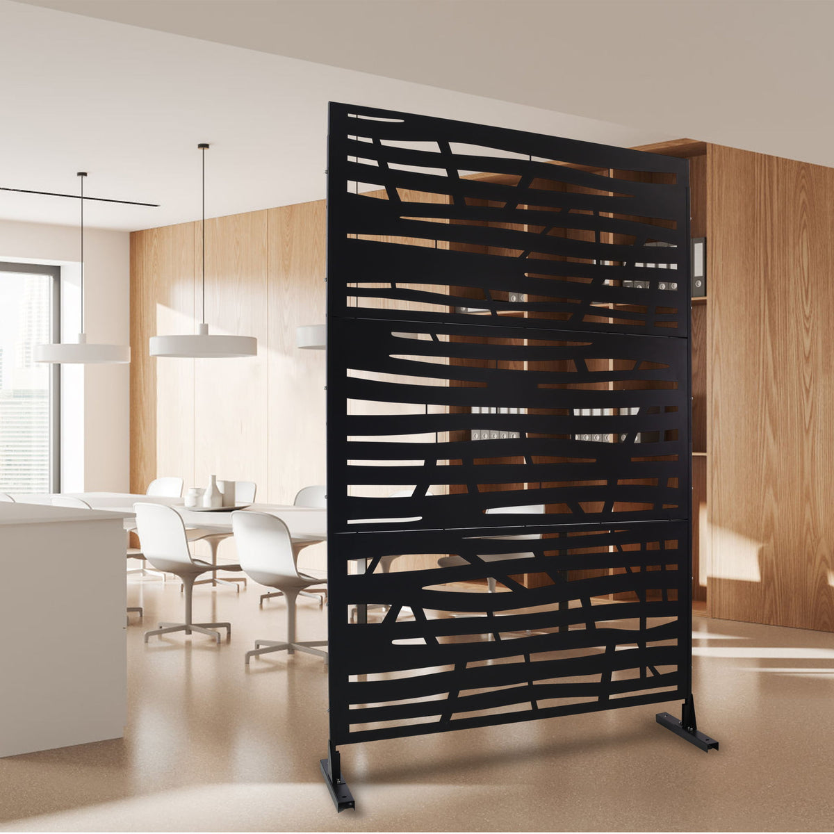 Metal Privacy Screen Room Divider with Durable Construction - Black, White, Dark Brown, photo 17 of 39