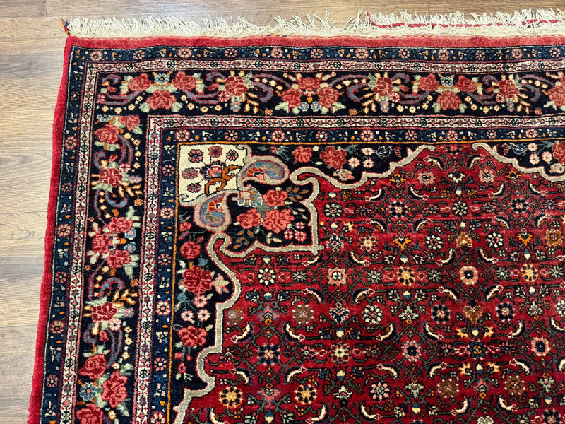 Antique Persian Rug 5x7, Red, Fine 260 KPSI, Bidjar Carpet by Jewel Rugs