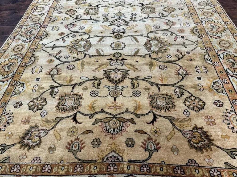 Turkish Oushak Rug 8x10, Vintage Wool Carpet by Jewel Rugs