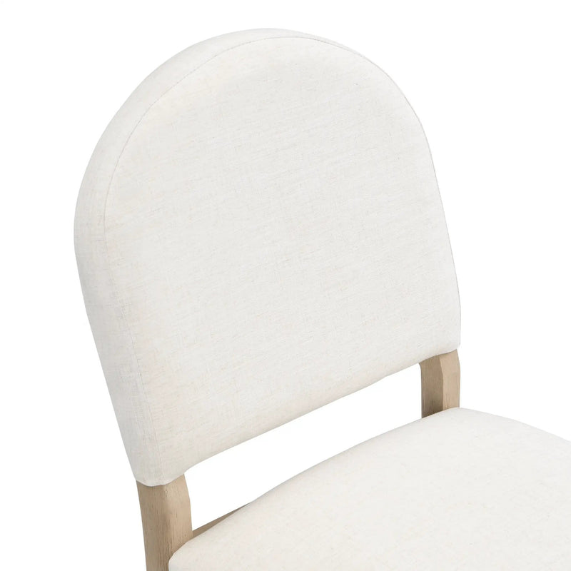 Dining Chairs with Back Mid Century Fabric Upholstered Armless Set of 2 by HouseOfZazla