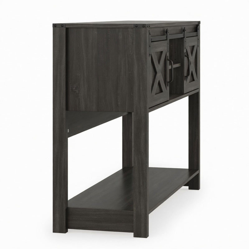 Farmhouse Entryway Table With Sliding Barn Door by HouseOfZazla