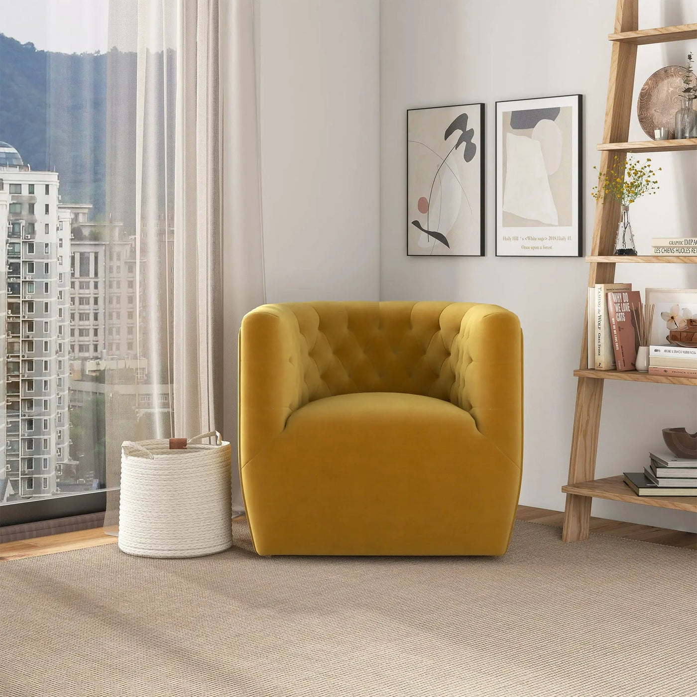 Delaney - Ergonomic Design Swivel Chair by HouseOfZazla