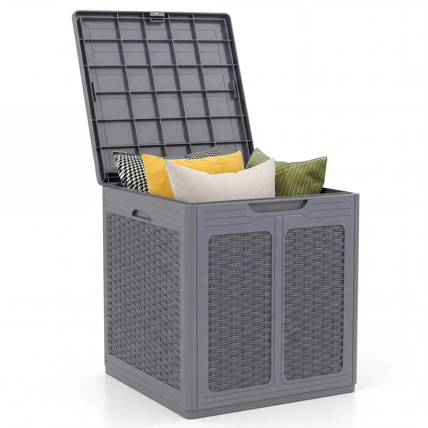 39 Gallon Deck Box with Lockable Lid - Weatherproof Storage by DirectDeals