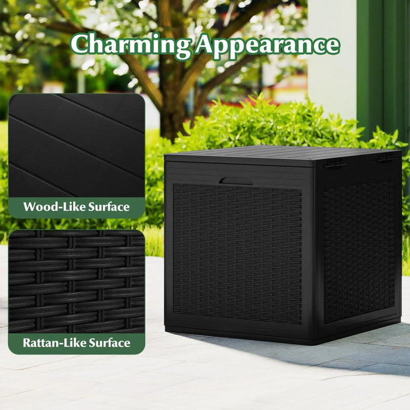 39 Gallon Deck Box with Lockable Lid - Weatherproof Storage by DirectDeals