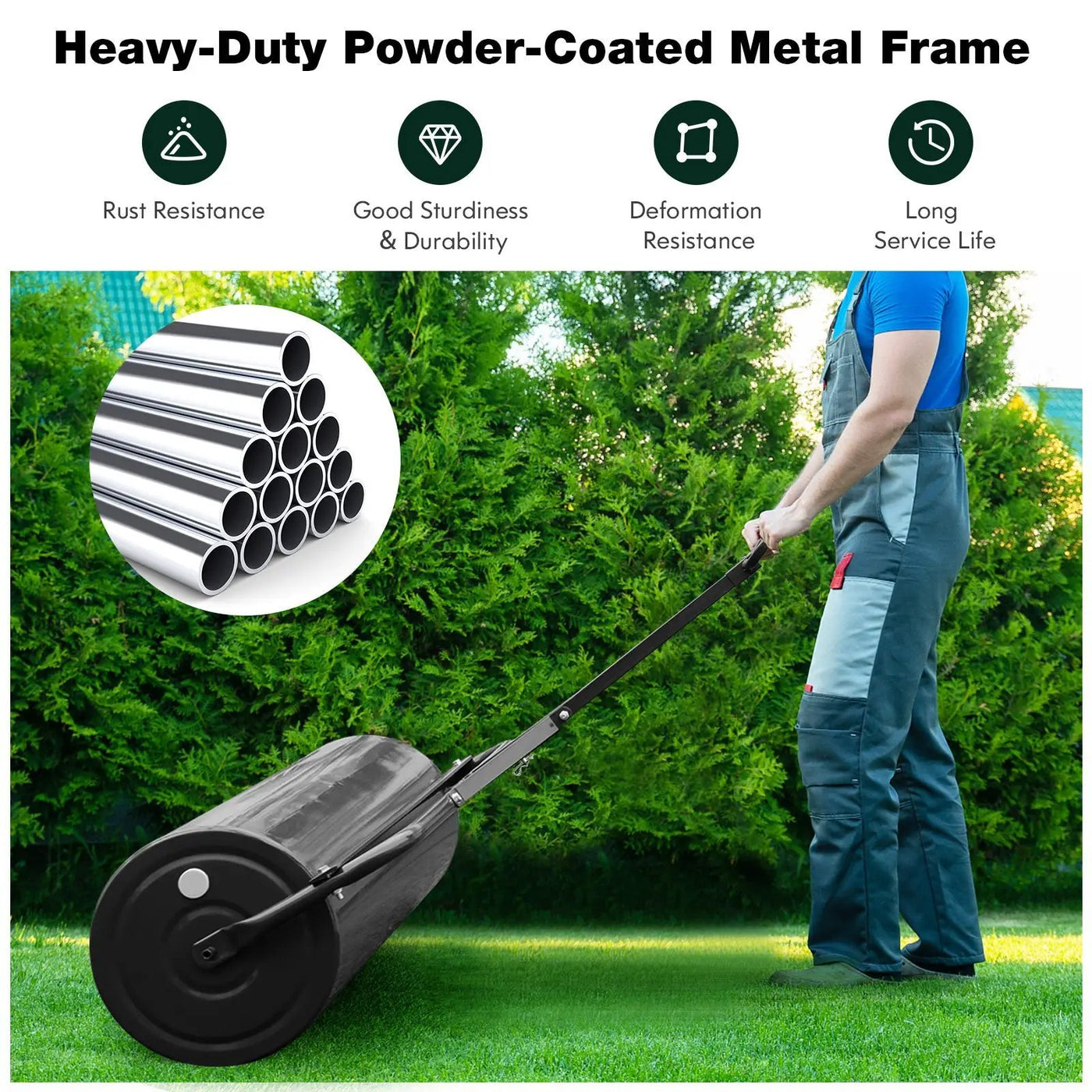 39 Inch Wide Push/Tow Lawn Roller by DirectDeals
