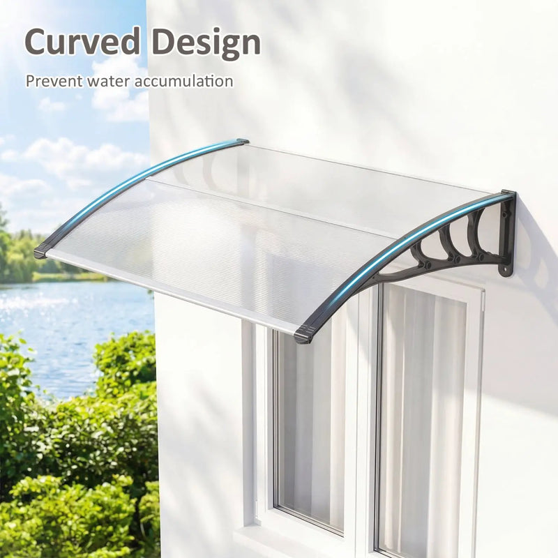 Door Awning 39x30 Inch Polycarbonate Window Canopy by DirectDeals