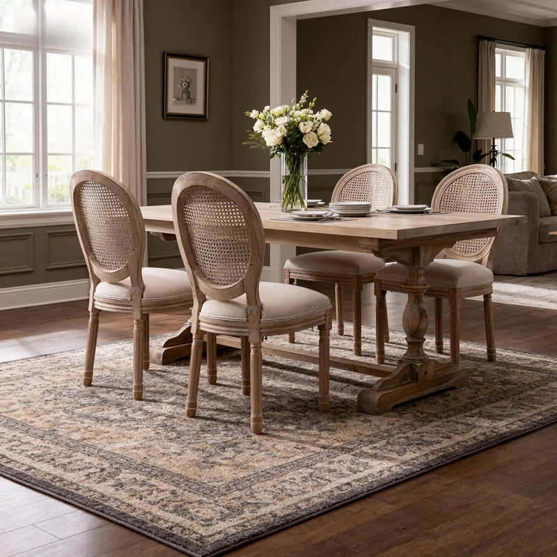 French Style Solid Wood Frame Seating for Dining by HouseOfZazla