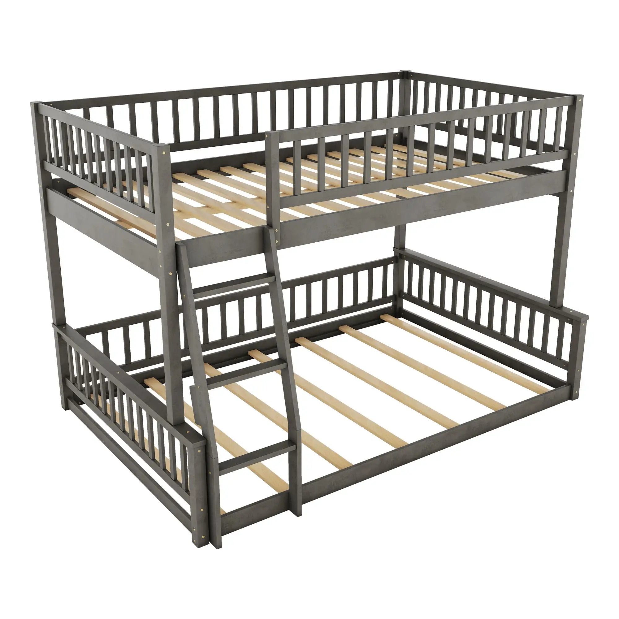 Bunk Bed With Ladder And Guardrails by Unique Piece Furniture