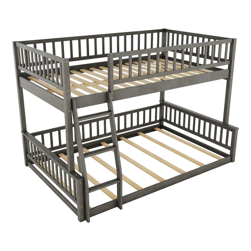 Bunk Bed With Ladder And Guardrails by Unique Piece Furniture