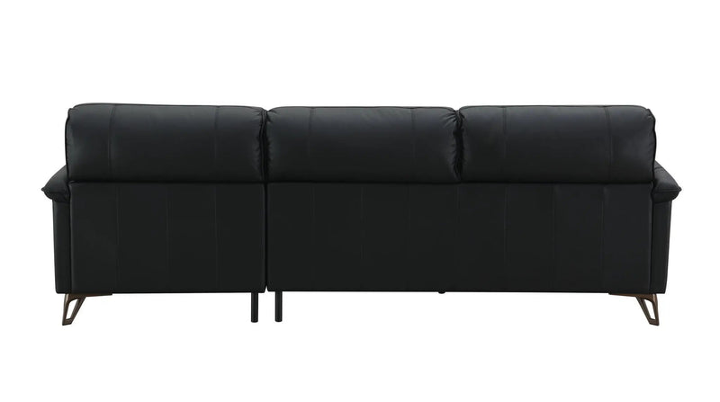 Eilene - Top Grain Leather Sofa - Black by HouseOfZazla