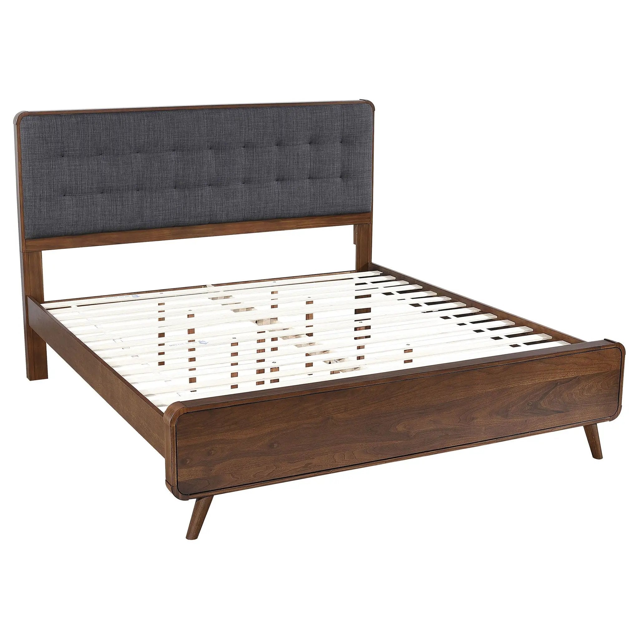 Robyn Wood Eastern King Platform Bed Dark Walnut by Unique Piece Furniture