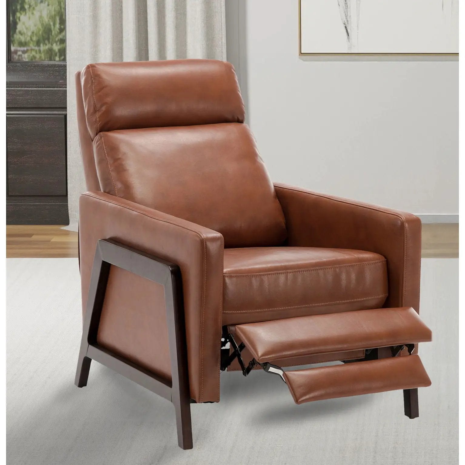 Madeline - Push Back Recliner - Caramel by HouseOfZazla