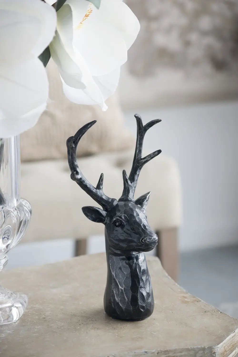 Darby 8-Point Deer Head Statue Decor by HouseOfZazla