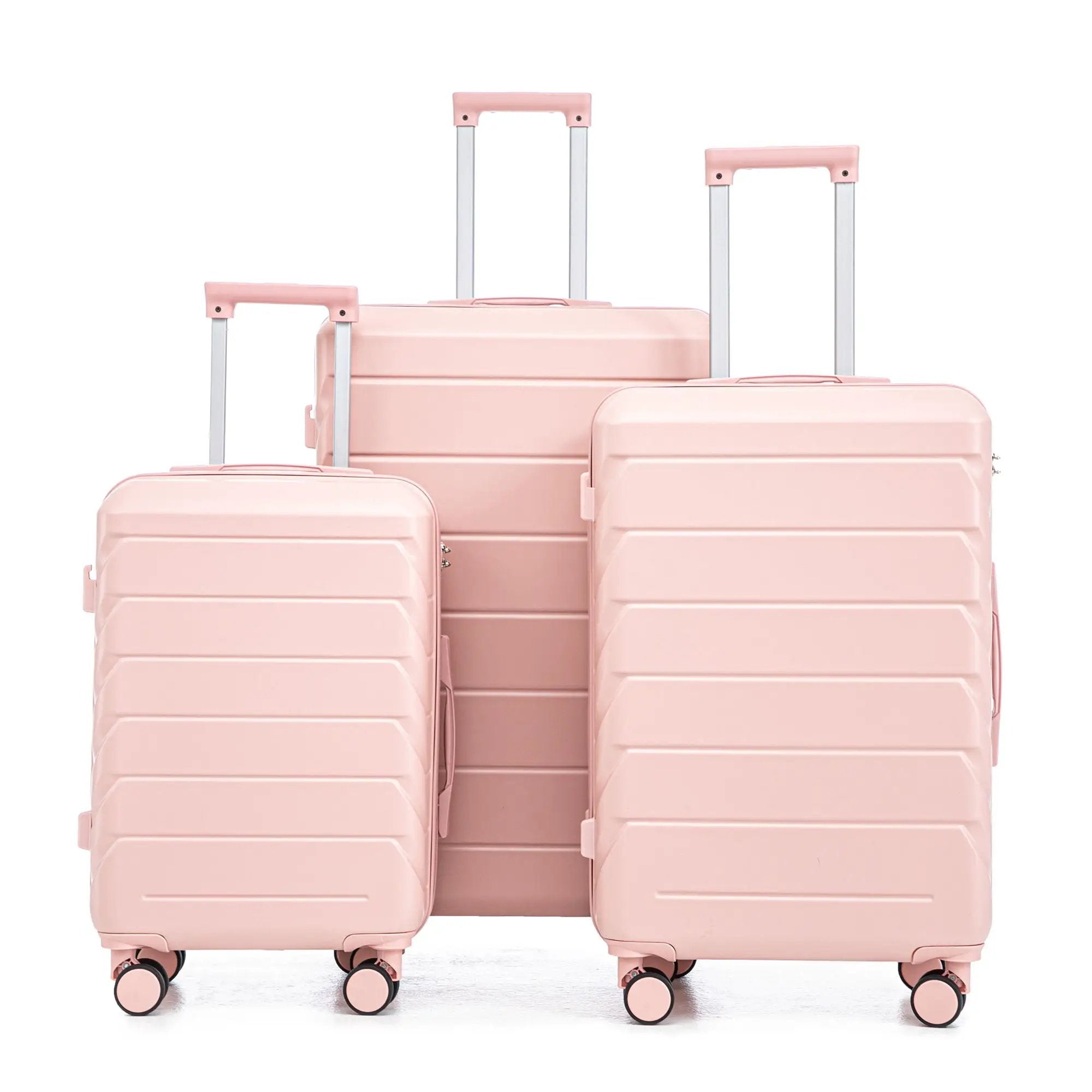 3 Pieces Set 20" / 24" / 28" Spinner Wheel Luggage With Combination Lock by HouseOfZazla